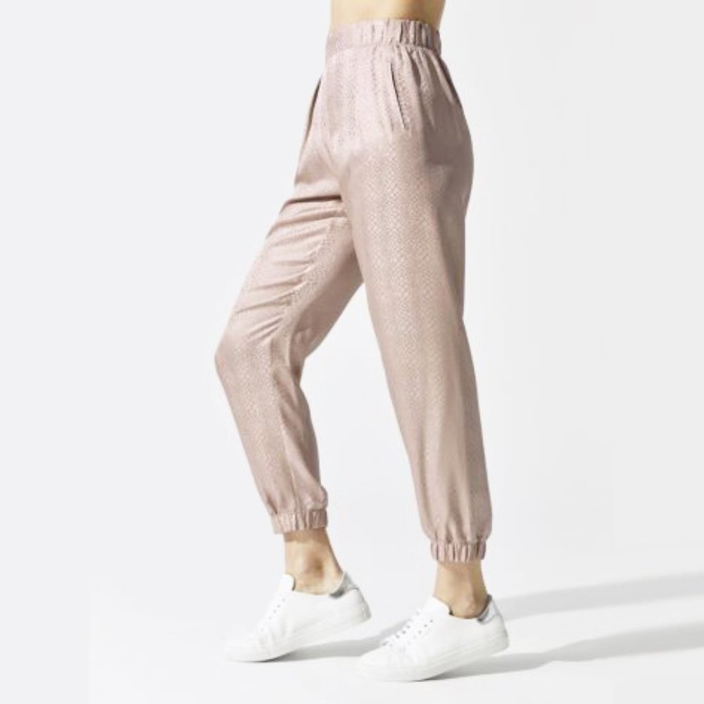 NEW Anthony Thomas Melillo Women Silk Croco Jacquard Dress Jogger Long Pant